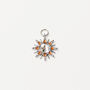 Apollo Enamel Sun Charm Sterling Silver Plated, thumbnail 2 of 2