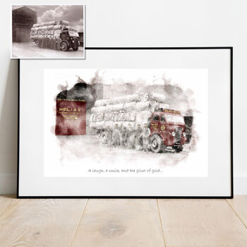 Lorry Personalised Portrait Print, 6 of 12