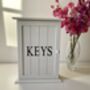 White Wooden Key Box Cabinet Wall Mounted Freestanding, thumbnail 1 of 11
