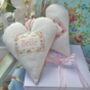 Personalised Ditsy Linen Name Heart, thumbnail 6 of 10