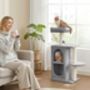 Cat Tree Tower Two Caves Scratching Posts, thumbnail 3 of 7