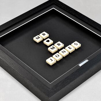 Personalised Mr And Mr Wedding Gift Frame With Surname, 2 of 6