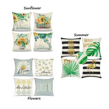 Four Decorative Square Cushion Covers Pillowcases, 9 of 10