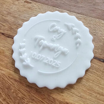 Personalised Wedding Icing Debosser Wedding Cupcakes Biscuits, 5 of 6