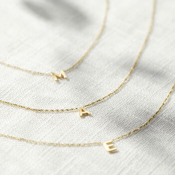 Petite 9ct Gold Initial Necklace, 4 of 12