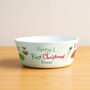 Personalised 1st Christmas Dinner Plastic Bowl, thumbnail 1 of 4