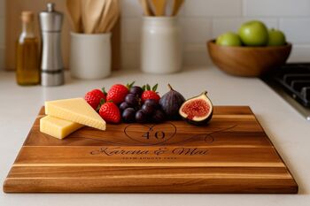 Anniversary Gift Engraved Heart Chopping Board, 8 of 9