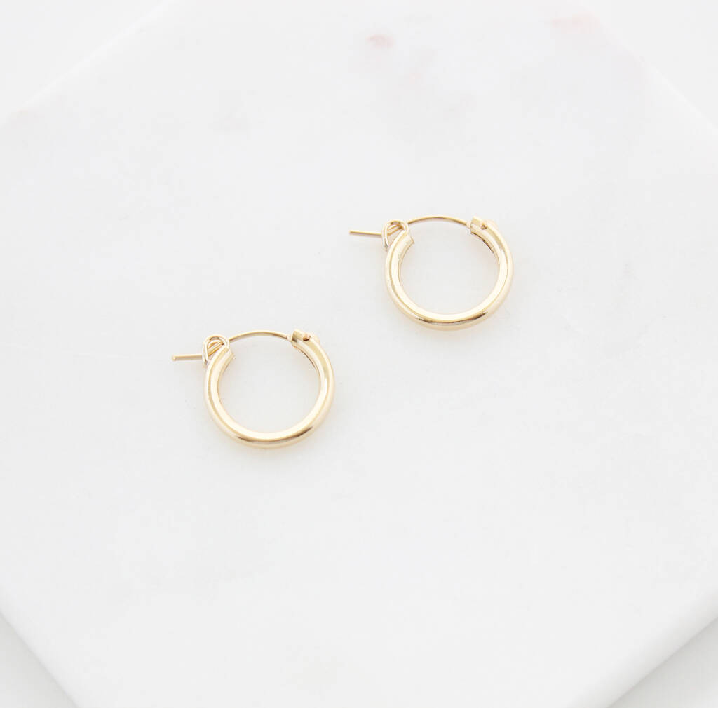 Gold Filled Hinged Hoop Earrings By Ilona Maria Jewellery ...