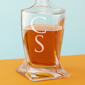 Monogram Twisted Crystal Decanter, 2 of 4