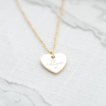 Sterling Silver Name And Illustration Heart Necklace, 2 of 8