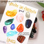 Personalised Gemstones Birthday Card, thumbnail 5 of 9