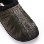 Adam Khaki Grey Aztec Mens Slippers/Indoor Shoes, thumbnail 8 of 8