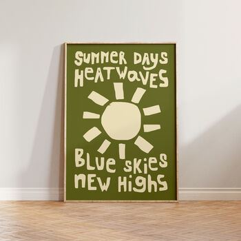 Summer Days Heatwaves Wall Art Print, 3 of 9