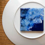 Sold Home Made Blue Ceramic Coasters | Set Of Four, thumbnail 4 of 8
