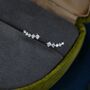 Sterling Silver Tiny Shooting Star Cz Stud Earrings, thumbnail 5 of 11
