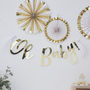Gold Foiled Baby Shower Party Backdrop With Tassels, thumbnail 1 of 3