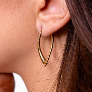 Sycamore Front And Back Earrings In Gold Vermeil, 3 of 5