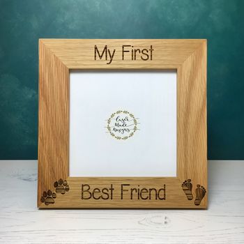 Personalised Oak Photo Frame For Pets And Children, 2 of 2