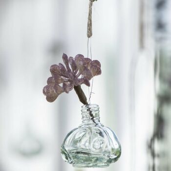 Mini Hanging Flower Glass Vases Set Of Five, 3 of 6
