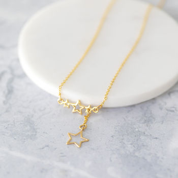 Gold Plated Shooting Star Charm Necklace, 2 of 7