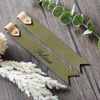 Personalized Leather Bookmark Engraved Handmade Gift, 4 of 5
