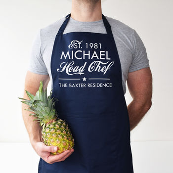 Personalised Head Chef Apron, Cooking Gift, 5 of 12