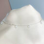 Sterling Silver Crystal Charm Anklet, thumbnail 4 of 5
