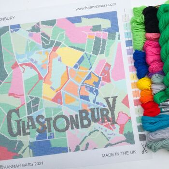 Glastonbury Map Tapestry Kit, 3 of 4