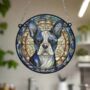 Boston Terrier Stained Glass Effect Suncatcher, thumbnail 4 of 5