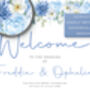 Blue Wedding Welcome Sign, thumbnail 3 of 5