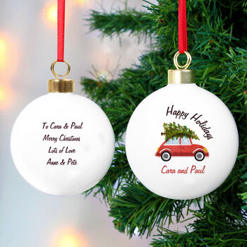 Driving Home For Christmas Bauble Red Car, 6 of 6
