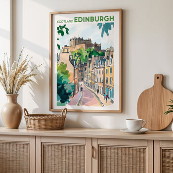 Edinburgh, Scotland Travel Poster, 4 of 8