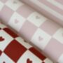 Checked Love Heart Valentine's Wrapping Paper, thumbnail 2 of 3