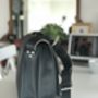 Black Leather Messenger Bag, thumbnail 4 of 6