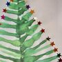 Tree With Glitter Stars Christmas Card, thumbnail 3 of 4