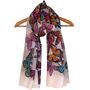 Large 'Butterflies' Pure Silk Scarf, thumbnail 1 of 3