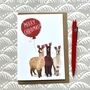 Alpaca Christmas Card, thumbnail 1 of 3
