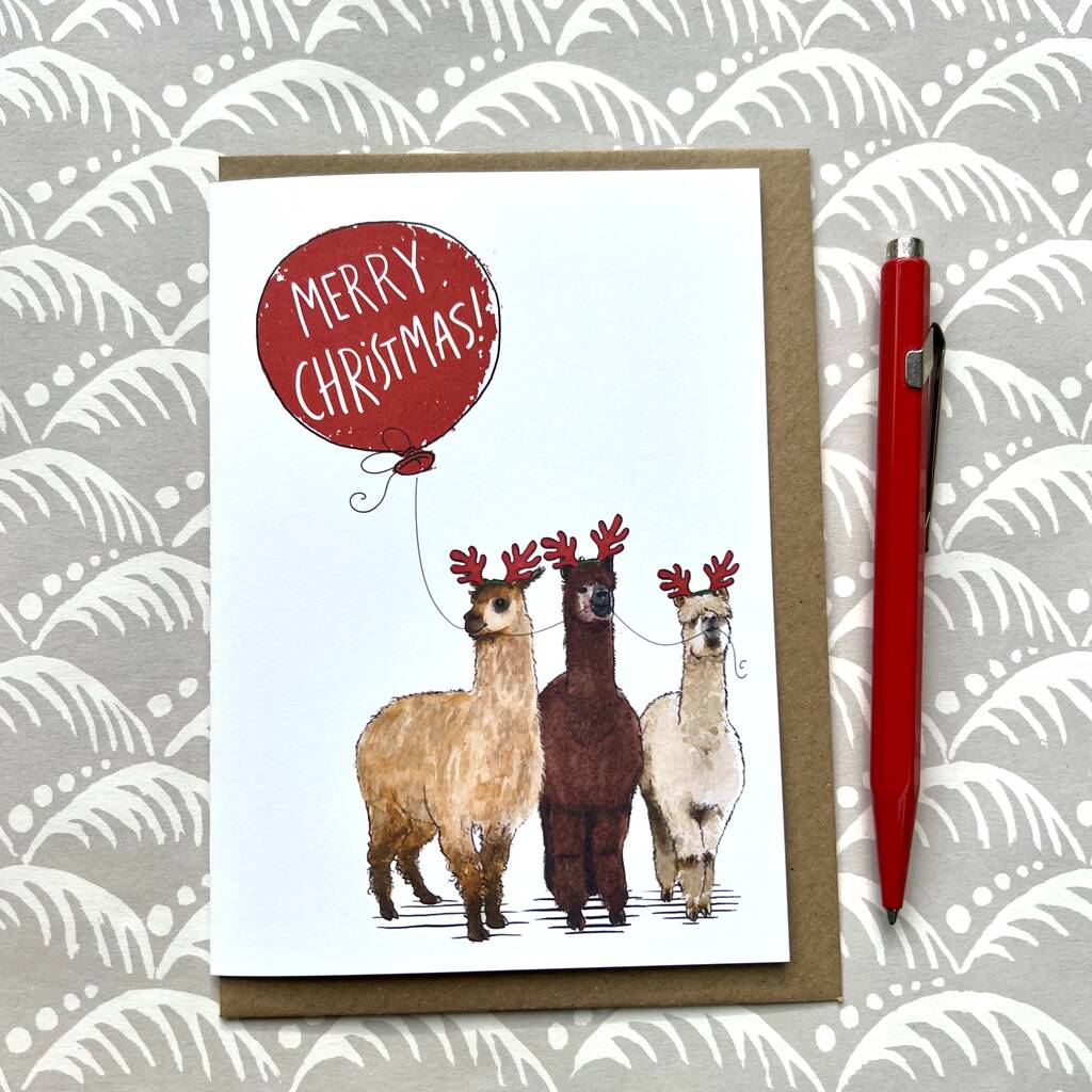 Alpaca Christmas Card, 1 of 3