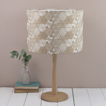Hexie Doodle Lampshade In Coral Or Taupe, 2 of 2