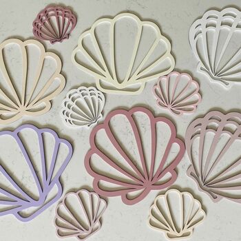 Set Of Six Seashell Shapes For Wall Decor, 6 of 9