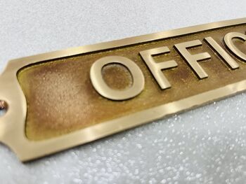 Personalised Vintage Solid Brass Bronze Door Name Plate Sign, 6 of 10