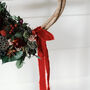Winter Red Dried Flower Christmas Wreath, thumbnail 4 of 4