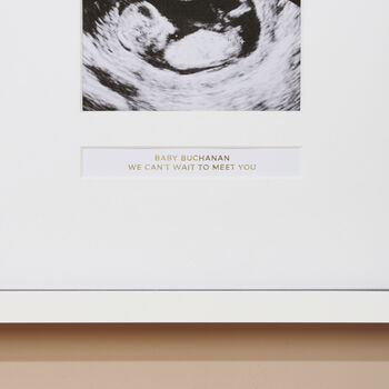 Personalised Gold Foil Baby Scan Photo Frame, 3 of 4