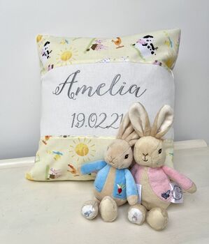 Sunshine Farm Animals Name Cushion Personalised, 3 of 8