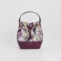 Floral Engravings Plum Bucket Bag, thumbnail 2 of 6