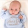 Our First Father's Day Embroidered Personalised New Baby Romper Three Colours Available, thumbnail 2 of 7