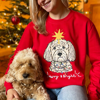 Personalised Merry And Bright Christmas Jumper, 2 of 12