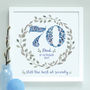 Personalised 70th, 80th, 90th Birthday Framed Print, thumbnail 8 of 12