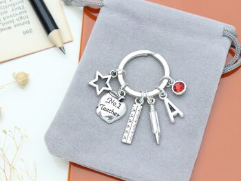 No One Teacher Personalised Keyring End Of Term Gift, 6 of 10