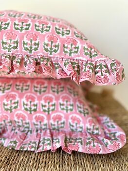 Boho Block Print Cushion, 3 of 3
